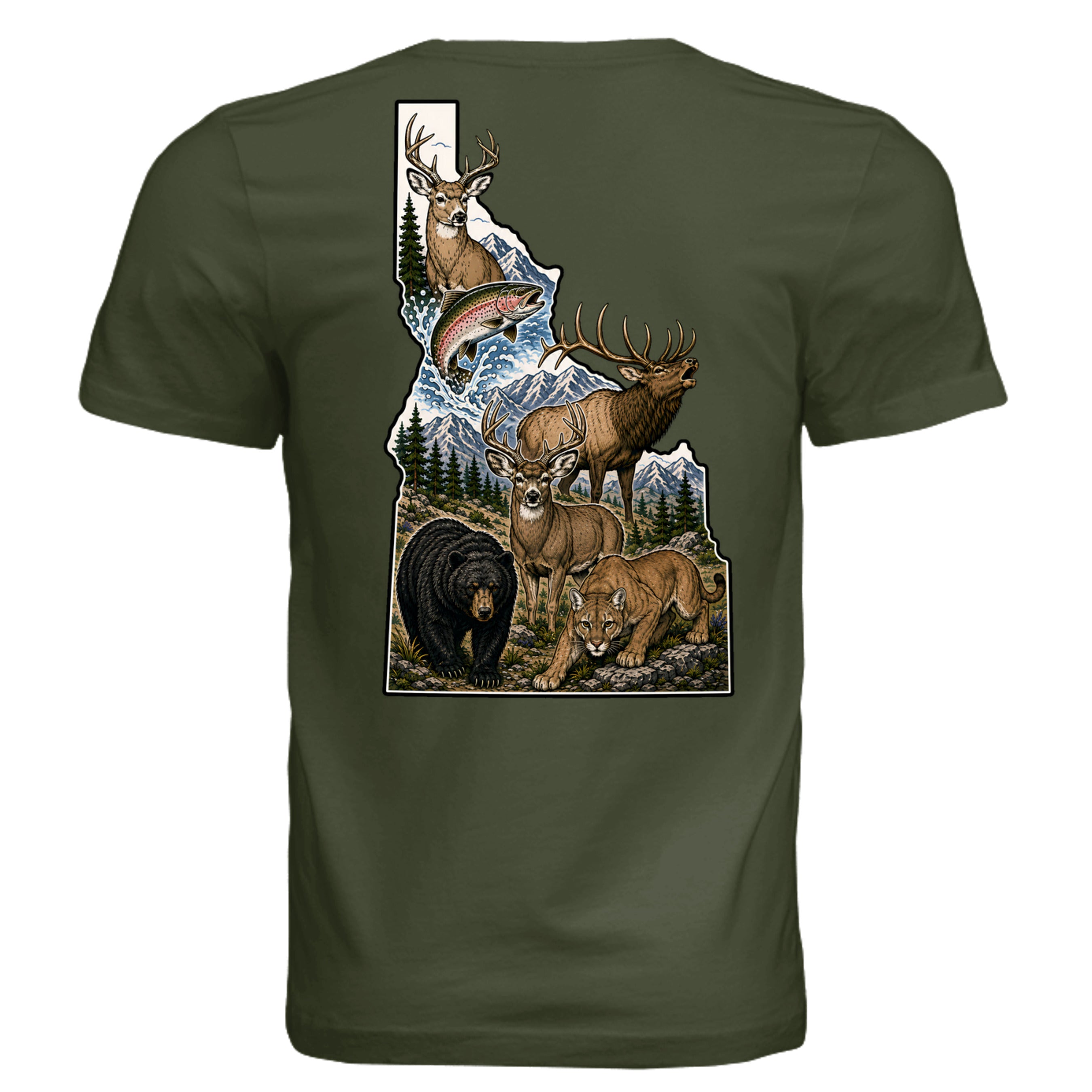 Military Green - 3001C - BACK