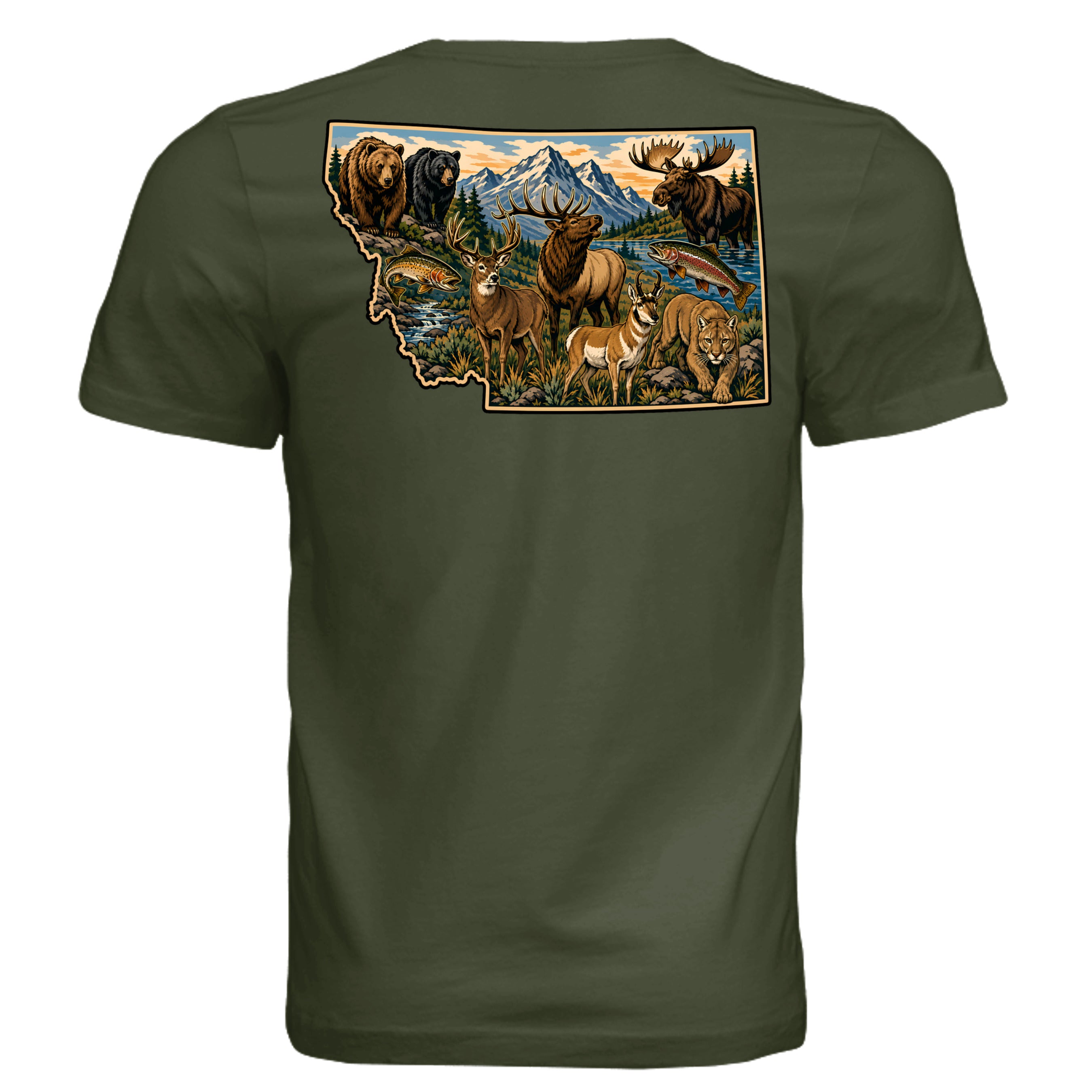 Military Green - 3001C - BACK